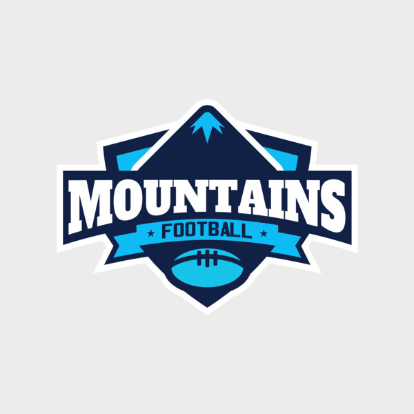 Mountains Football logo template Thumbnail