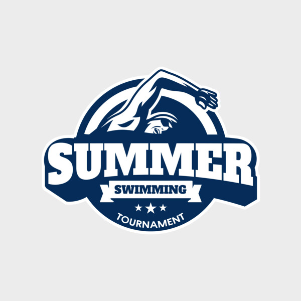 Summer Swimming Tournament logo template Thumbnail