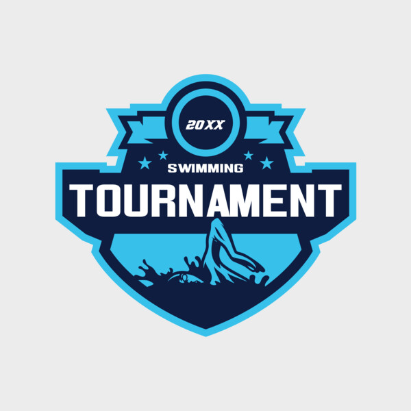 Swimming Tournament logo template Thumbnail