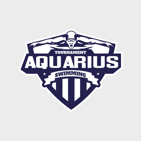 Aquarius Swimming Tournament logo template Thumbnail