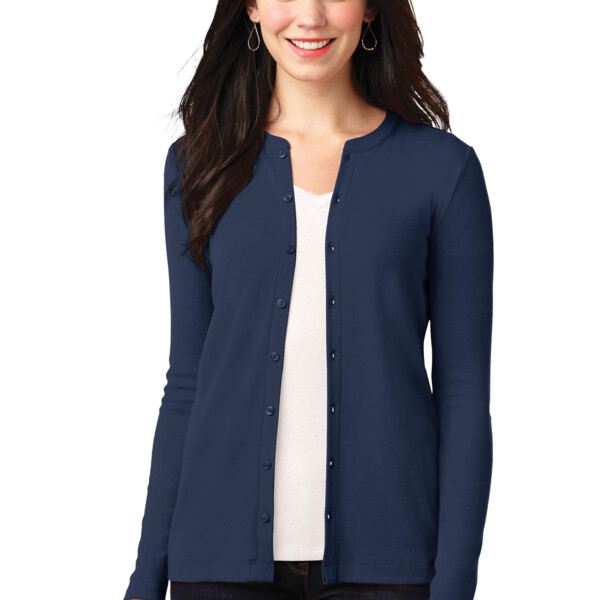 DP Ladies Concept Stretch Button Front Cardigan Thumbnail
