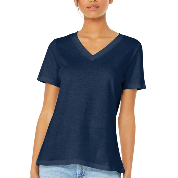 vinnysWomen's Relaxed Jersey Short Sleeve V Neck Tee Thumbnail