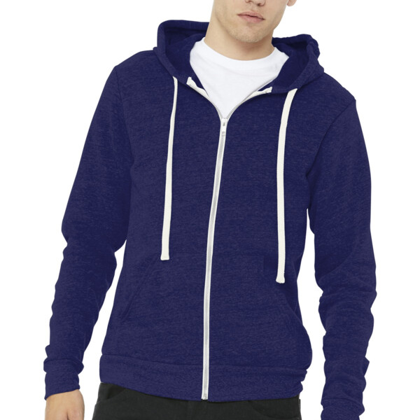 RC - Unisex Triblend Sponge Fleece Full Zip Hoodie Thumbnail