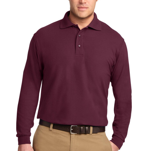 YC Dept Silk Touch™ Long Sleeve Polo Thumbnail