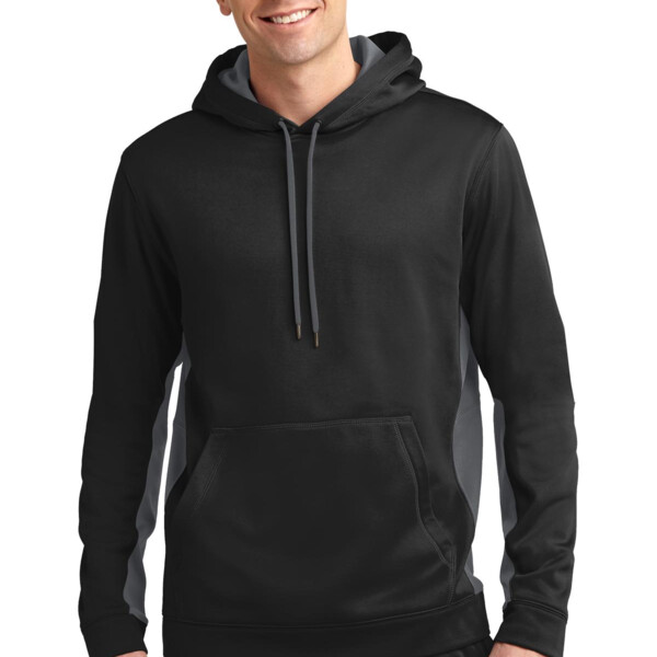 dp - Sport Wick ® Fleece Colorblock Hooded Pullover Thumbnail