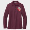 Ladies Silk Touch™ Long Sleeve Polo Thumbnail