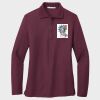 Ladies Silk Touch™ Long Sleeve Polo Thumbnail