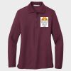 Ladies Silk Touch™ Long Sleeve Polo Thumbnail