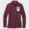Ladies Silk Touch™ Long Sleeve Polo Thumbnail