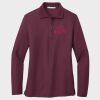 Ladies Silk Touch™ Long Sleeve Polo Thumbnail