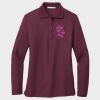 Ladies Silk Touch™ Long Sleeve Polo Thumbnail