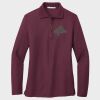 Ladies Silk Touch™ Long Sleeve Polo Thumbnail
