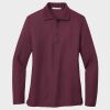 Ladies Silk Touch™ Long Sleeve Polo Thumbnail