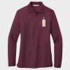 Ladies Silk Touch™ Long Sleeve Polo Thumbnail