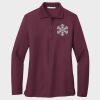 Ladies Silk Touch™ Long Sleeve Polo Thumbnail