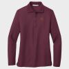 Ladies Silk Touch™ Long Sleeve Polo Thumbnail