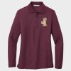 Ladies Silk Touch™ Long Sleeve Polo Thumbnail