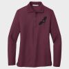Ladies Silk Touch™ Long Sleeve Polo Thumbnail