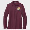 Ladies Silk Touch™ Long Sleeve Polo Thumbnail