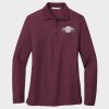 Ladies Silk Touch™ Long Sleeve Polo Thumbnail