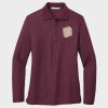 Ladies Silk Touch™ Long Sleeve Polo Thumbnail