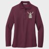 Ladies Silk Touch™ Long Sleeve Polo Thumbnail