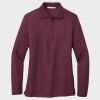 Ladies Silk Touch™ Long Sleeve Polo Thumbnail