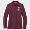 Ladies Silk Touch™ Long Sleeve Polo Thumbnail