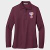Ladies Silk Touch™ Long Sleeve Polo Thumbnail