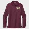 Ladies Silk Touch™ Long Sleeve Polo Thumbnail