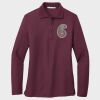 Ladies Silk Touch™ Long Sleeve Polo Thumbnail