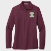 Ladies Silk Touch™ Long Sleeve Polo Thumbnail