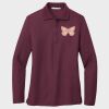 Ladies Silk Touch™ Long Sleeve Polo Thumbnail