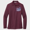 Ladies Silk Touch™ Long Sleeve Polo Thumbnail