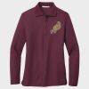 Ladies Silk Touch™ Long Sleeve Polo Thumbnail