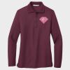 Ladies Silk Touch™ Long Sleeve Polo Thumbnail