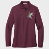 Ladies Silk Touch™ Long Sleeve Polo Thumbnail