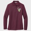 Ladies Silk Touch™ Long Sleeve Polo Thumbnail