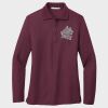 Ladies Silk Touch™ Long Sleeve Polo Thumbnail