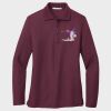 Ladies Silk Touch™ Long Sleeve Polo Thumbnail