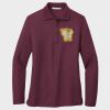 Ladies Silk Touch™ Long Sleeve Polo Thumbnail
