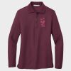 Ladies Silk Touch™ Long Sleeve Polo Thumbnail