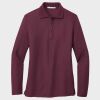 Ladies Silk Touch™ Long Sleeve Polo Thumbnail