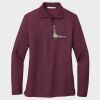 Ladies Silk Touch™ Long Sleeve Polo Thumbnail