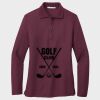 Ladies Silk Touch™ Long Sleeve Polo Thumbnail