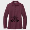 Ladies Silk Touch™ Long Sleeve Polo Thumbnail