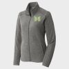 Women's Heather Microfleece Full Zip Jacket Thumbnail