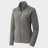Women's Heather Microfleece Full Zip Jacket Thumbnail