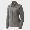 Women's Heather Microfleece Full Zip Jacket Thumbnail