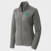 Women's Heather Microfleece Full Zip Jacket Thumbnail